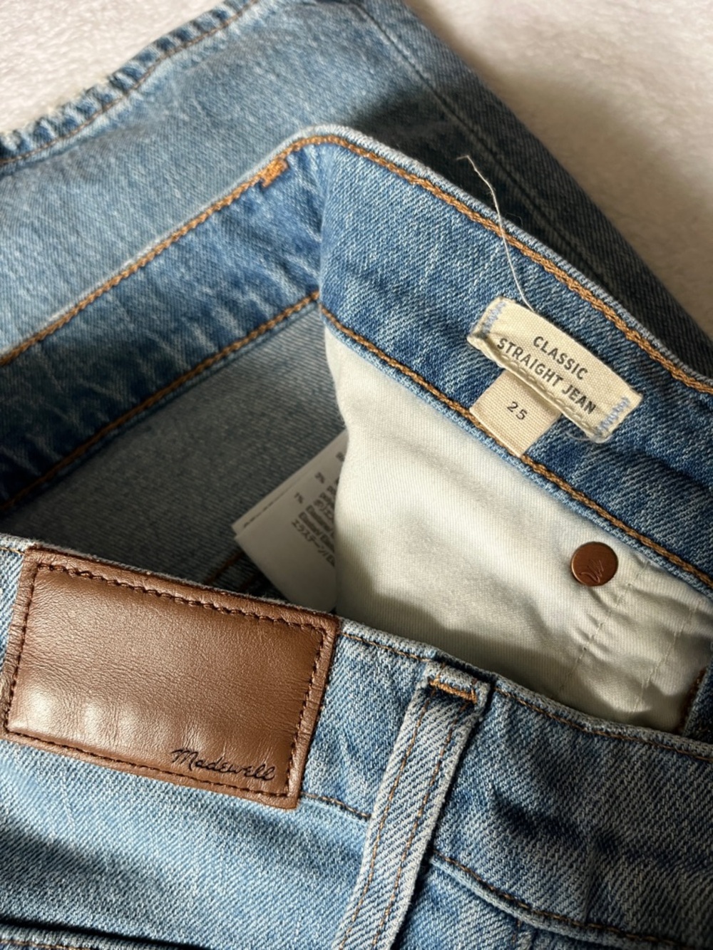 Madewell Light Blue Straight-Leg Jeans - Picture 5 of 12